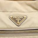 PRADA Hand Bag Nylon 2way Beige Gold Auth INZ076A-19