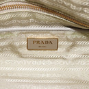 PRADA Hand Bag Nylon 2way Beige Gold Auth INZ076A-21