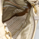 PRADA Hand Bag Nylon 2way Beige Gold Auth INZ076A-22