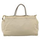PRADA Hand Bag Nylon 2way Beige Gold Auth INZ076A-2