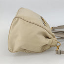 PRADA Hand Bag Nylon 2way Beige Gold Auth INZ076A-4