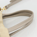 PRADA Hand Bag Nylon 2way Beige Gold Auth INZ076A-8