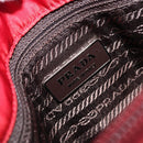 PRADA Hand Bag Nylon Red Silver Auth INZ081-18