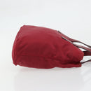 PRADA Hand Bag Nylon Red Silver Auth INZ081-3