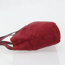 PRADA Hand Bag Nylon Red Silver Auth INZ081-4