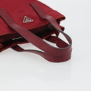 PRADA Hand Bag Nylon Red Silver Auth INZ081-7