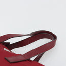PRADA Hand Bag Nylon Red Silver Auth INZ081-14