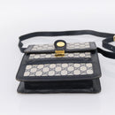 GUCCI GG Supreme Sherry Line Shoulder Bag PVC Navy Gold Auth INZ082-9