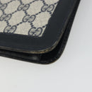 GUCCI GG Supreme Sherry Line Shoulder Bag PVC Navy Gold Auth INZ082-12