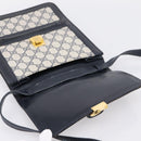 GUCCI GG Supreme Sherry Line Shoulder Bag PVC Navy Gold Auth INZ082-19