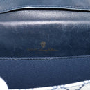 GUCCI GG Supreme Sherry Line Shoulder Bag PVC Navy Gold Auth INZ082-20