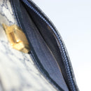 GUCCI GG Supreme Sherry Line Shoulder Bag PVC Navy Gold Auth INZ082-20