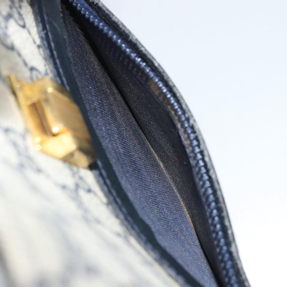 GUCCI GG Supreme Sherry Line Shoulder Bag PVC Navy Gold Auth INZ082