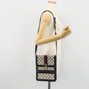 GUCCI GG Supreme Sherry Line Shoulder Bag PVC Navy Gold Auth INZ082-21