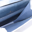 GUCCI GG Supreme Sherry Line Shoulder Bag PVC Navy Gold Auth INZ082-21