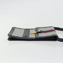 GUCCI GG Supreme Sherry Line Shoulder Bag PVC Navy Gold Auth INZ082-4