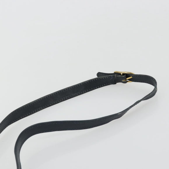GUCCI GG Supreme Sherry Line Shoulder Bag PVC Navy Gold Auth INZ082