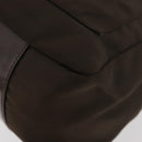 GUCCI Bamboo Hand Bag Nylon 2way Brown Silver 000 2404 0509 Auth INZ083-17