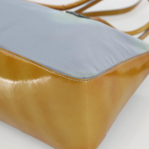 PRADA Hand Bag Nylon 2way Light Blue Silver Auth INZ088