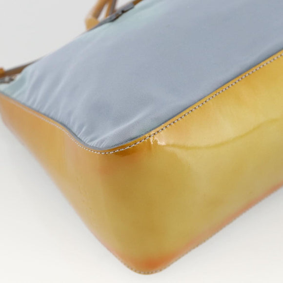 PRADA Hand Bag Nylon 2way Light Blue Silver Auth INZ088
