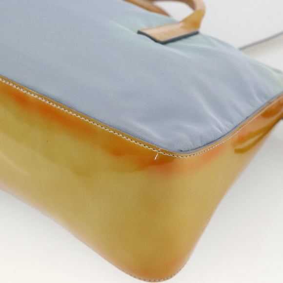 PRADA Hand Bag Nylon 2way Light Blue Silver Auth INZ088