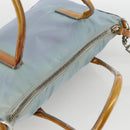 PRADA Hand Bag Nylon 2way Light Blue Silver Auth INZ088-6