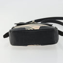 BURBERRY Nova Check Shoulder Bag Canvas Beige Silver Auth INZ091-5