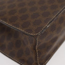 CELINE Macadam Canvas Medallion Hand Bag PVC Leather Brown Gold Auth INZ093A-8