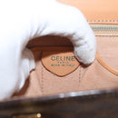 CELINE Macadam Canvas Medallion Hand Bag PVC Leather Brown Gold Auth INZ093A-19