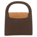 CELINE Macadam Canvas Medallion Hand Bag PVC Leather Brown Gold Auth INZ093A-2