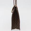 CELINE Macadam Canvas Medallion Hand Bag PVC Leather Brown Gold Auth INZ093A-3
