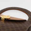 CELINE Macadam Canvas Medallion Hand Bag PVC Leather Brown Gold Auth INZ093A-14
