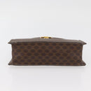 CELINE Macadam Canvas Medallion Hand Bag PVC Leather Brown Gold Auth INZ093A-5