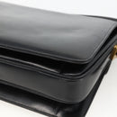 CELINE Horse Carriage Shoulder Bag Leather Black Gold Auth INZ094-15