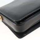 CELINE Horse Carriage Shoulder Bag Leather Black Gold Auth INZ094-16