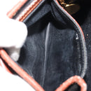 FENDI Pecan Canvas Hand Bag PVC 2way Black Brown Auth INZ095-24