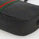 GUCCI Micro GG Supreme Web Sherry Line Bag PVC Black 001 115 4001 Auth INZ097-16