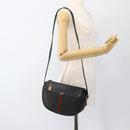 GUCCI Micro GG Supreme Web Sherry Line Bag PVC Black 001 115 4001 Auth INZ097-20