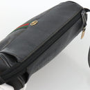 GUCCI Micro GG Supreme Web Sherry Line Bag PVC Black 001 115 4001 Auth INZ097-6