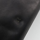GUCCI Horsebit Shoulder Bag Leather Gold Black Auth INZ099-9