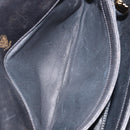 GUCCI Horsebit Shoulder Bag Leather Gold Black Auth INZ099-26