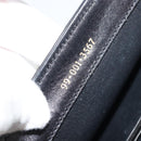 GUCCI Horsebit Shoulder Bag Leather Gold Black Auth INZ099-12