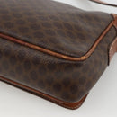 CELINE Macadam Canvas Shoulder Bag PVC Leather Brown Gold Auth INZ100-16