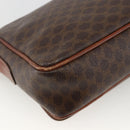 CELINE Macadam Canvas Shoulder Bag PVC Leather Brown Gold Auth INZ100-17