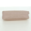Salvatore Ferragamo Gancini Accessory Pouch PVC Canvas Pink Gold Auth INZ102A-7