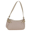 Salvatore Ferragamo Gancini Accessory Pouch PVC Canvas Pink Gold Auth INZ102A-1