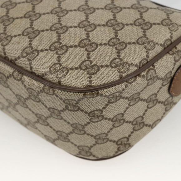 GUCCI GG Supreme Web Sherry Line Bag PVC Beige Gold 89 02 032 Auth INZ106