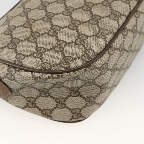 GUCCI GG Supreme Web Sherry Line Bag PVC Beige Gold 89 02 032 Auth INZ106