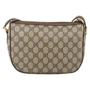 GUCCI GG Supreme Web Sherry Line Bag PVC Beige Gold 89 02 032 Auth INZ106-3