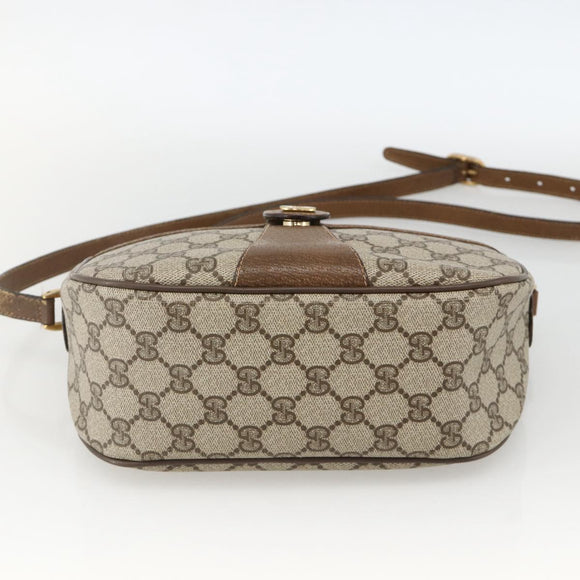 GUCCI GG Supreme Web Sherry Line Bag PVC Beige Gold 89 02 032 Auth INZ106